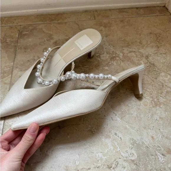 Dolce Vita Pearl-Strap Pointed Mule - Cream - Picture 5 of 9